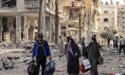 Thousands flee north Gaza in search of refuge after Israel evacuation warning Thousands flee north Gaza in search of refuge after Israel evacuation warning