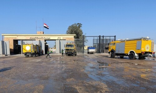 Egypt repairing roads at Gaza crossing ahead of aid delivery Egypt repairing roads at Gaza crossing ahead of aid delivery