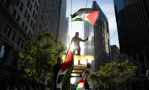 Protest at San Francisco APEC Summit demand freedom for Gaza Protest at San Francisco APEC Summit demand freedom for Gaza