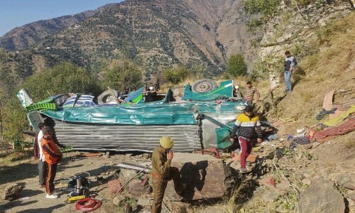 At least 30 people killed in bus crash in held Kashmir