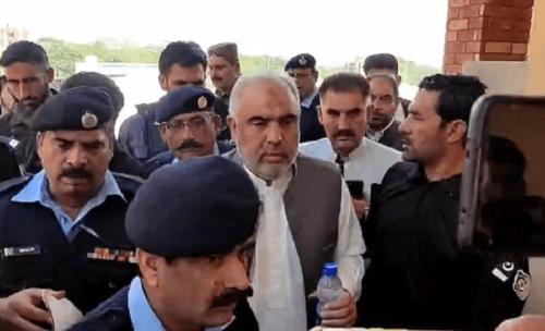 PTI&rsquo;s Asad Qaiser sent to jail on 4-day judicial remand in May 9 case