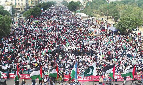 Students take to streets in support of Palestinian children Students take to streets in support of Palestinian children