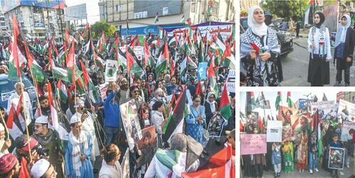 Citizens march in solidarity with Palestine, condemn Israeli barbarism