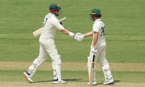 Australia&rsquo;s Renshaw hits century against Pakistan in Warner &lsquo;audition&rsquo;