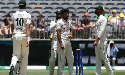 Pakistan trail Australia by 355 in first Test after Jamal takes six on debut