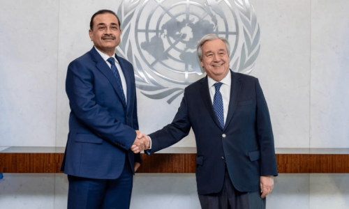 In meeting with UN chief, Gen Munir stresses &lsquo;two-state solution&rsquo; as key to ending Gaza crisis
