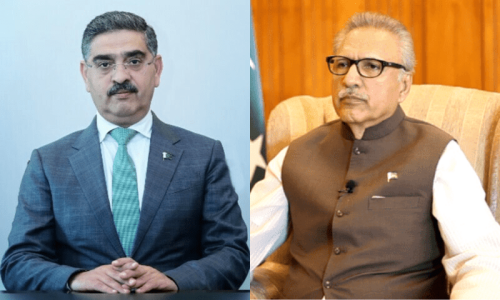 President Alvi, PM Kakar express concern over police action against Baloch protesters