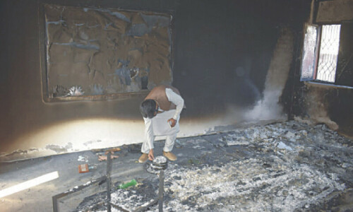 Militants set Bannu girls school on fire