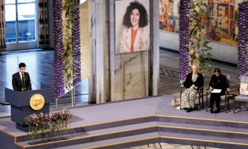 Jailed Iranian Nobel winner hit with new sentence: family