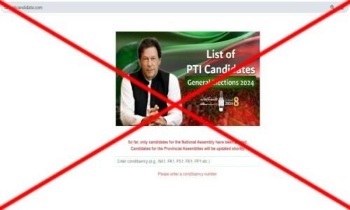 Fact check: Fake website is providing incorrect information of PTI-backed candidates Fact check: Fake website is providing incorrect information of PTI-backed candidates