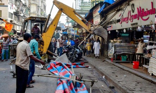 Muslim shopfronts torn down in Mumbai after Ram temple opening sparks communal clashes Muslim shopfronts torn down in Mumbai after Ram temple opening sparks communal clashes