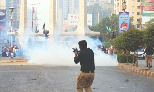 PTI leaders, workers booked under terror charges for alleged vandalism during party rally in Karachi PTI leaders, workers booked under terror charges for alleged vandalism during party rally in Karachi