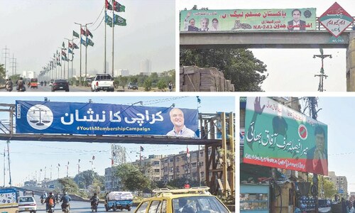 Parties flout ECP code, use public property for electioneering Parties flout ECP code, use public property for electioneering