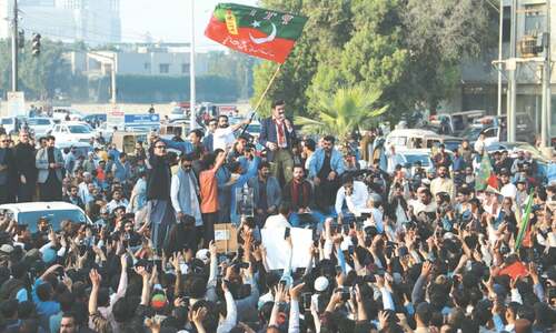 Beleaguered PTI launches election campaign with Karachi Seaview rally Beleaguered PTI launches election campaign with Karachi Seaview rally