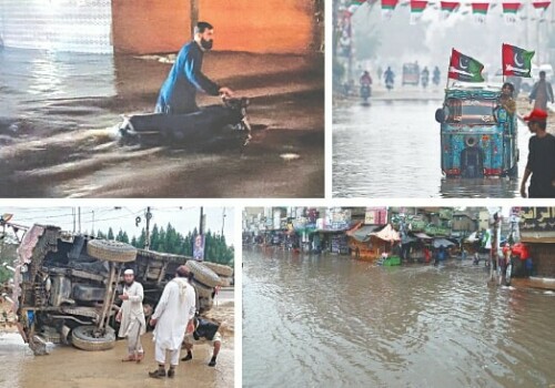 Two drown, one electrocuted as rain wreaks havoc in Karachi