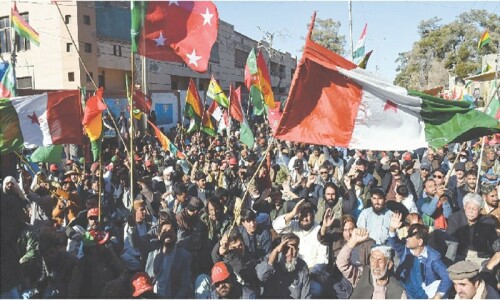 Four-party alliance to expand protests against ‘rigging’ in Balochistan