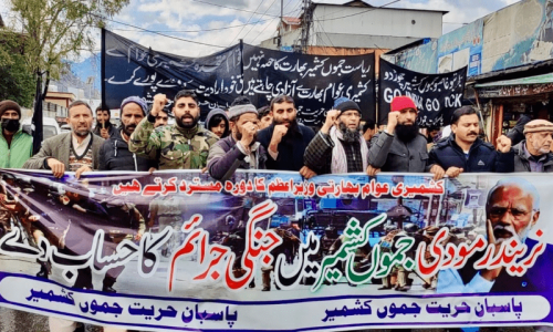 Kashmiris protest Modi&rsquo;s visit to occupied territory