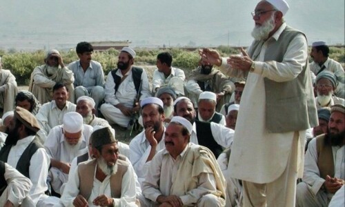 Govt asked to give legal cover to jirga system Govt asked to give legal cover to jirga system