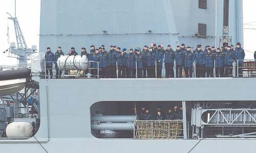 German air defence frigate leaves port to join EU Red Sea mission