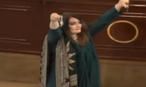Action sought against PTI workers for ‘throwing’ shoe in KP Assembly Action sought against PTI workers for ‘throwing’ shoe in KP Assembly