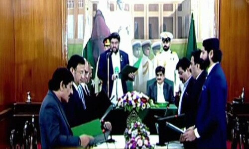 Only one woman included in Sindh’s 13-member cabinet Only one woman included in Sindh’s 13-member cabinet