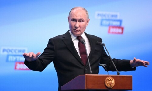 Vladimir Putin wins Russia election in landslide with no serious competition Vladimir Putin wins Russia election in landslide with no serious competition