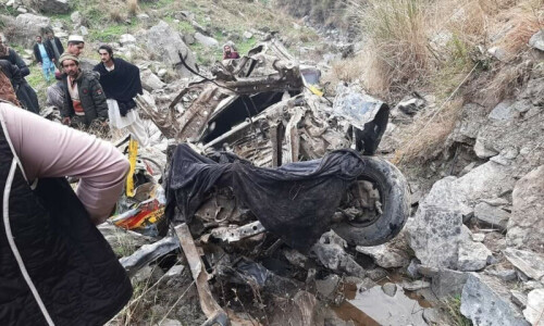 8 members of a single family die as truck plunges into gorge in KP’s Buner 8 members of a single family die as truck plunges into gorge in KP’s Buner