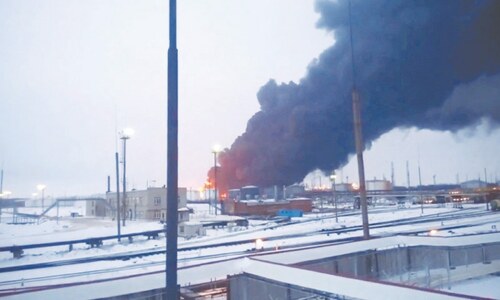 Russian oil refinery hit in wave of drone strikes