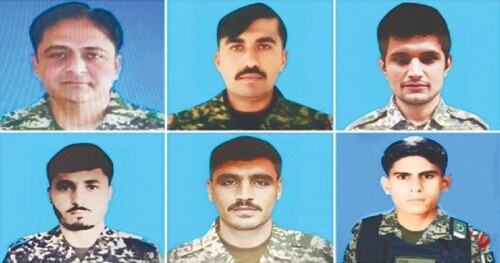 Two officers, five troops martyred in blasts, clashes