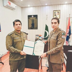 Another woman police officer wins laurels