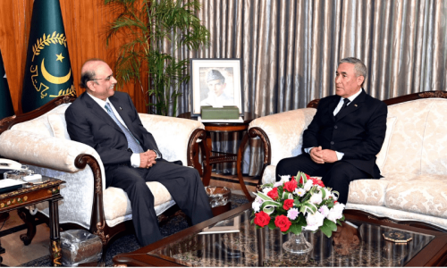 President Zardari calls for transit trade deal with Turkmenistan