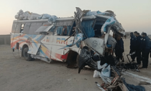 Four killed in car-coach collision in Kalat