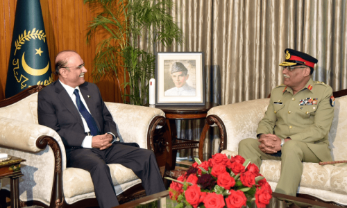 CJCSC Gen Mirza, President Zardari express resolve to stamp out terrorism
