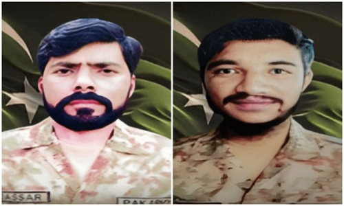 Two soldiers martyred during intelligence-based operation in KP’s Buner district: ISPR Two soldiers martyred during intelligence-based operation in KP’s Buner district: ISPR