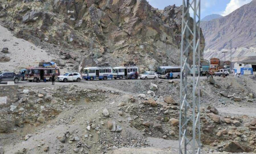 Karakoram Highway blocked as protesters demand compensation promised for Diamer Bhasha Dam Karakoram Highway blocked as protesters demand compensation promised for Diamer Bhasha Dam