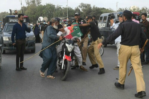 &lsquo;Raids being conducted to thwart PTI protest&rsquo;