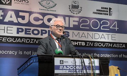 German ambassador&rsquo;s speech at rights conference in Lahore interrupted by pro-Palestine protester