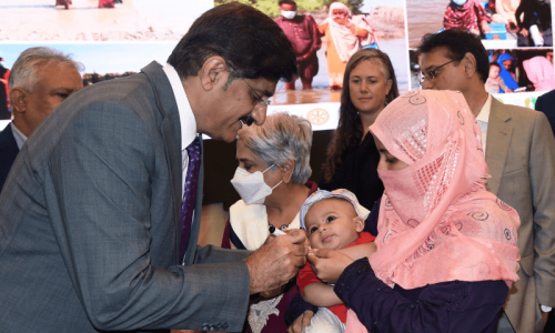 Polio risk high in 34 areas of Karachi, CM Murad told Polio risk high in 34 areas of Karachi, CM Murad told