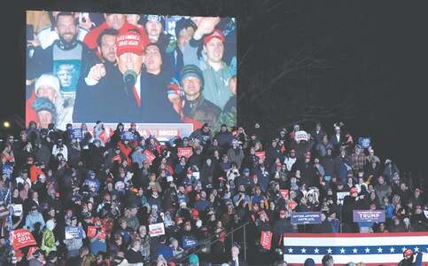Trump fans brave chill to hear Republican ‘martyr’ speak before trial Trump fans brave chill to hear Republican ‘martyr’ speak before trial