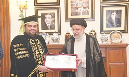 Iranian president given honorary PhD degree by KU Iranian president given honorary PhD degree by KU