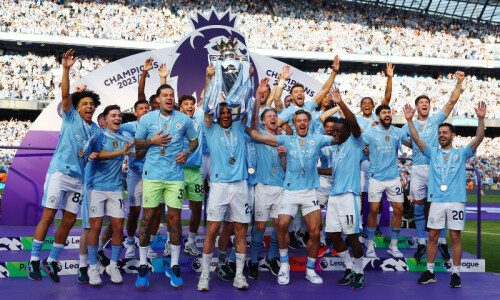 Man City win historic fourth straight English Premier League title Man City win historic fourth straight English Premier League title