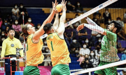 Australian volleyball team arrive for three-match series