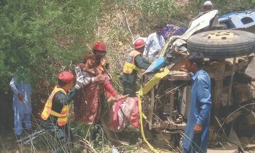 14 of a family killed as truck plunges into ditch