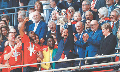 United stun City in FA Cup final to give Ten Hag hope of avoiding the sack