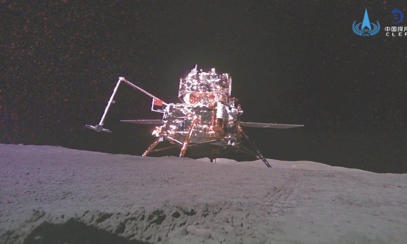 China’s probe moves moon samples to spacecraft China’s probe moves moon samples to spacecraft
