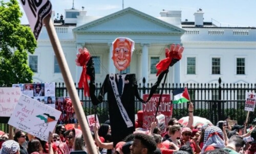 Protesters slam Biden in Gaza rally near White House Protesters slam Biden in Gaza rally near White House