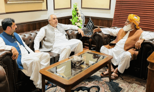 PTI leader Asad Qaiser, JUI-F chief discuss committee formation to resolve issues PTI leader Asad Qaiser, JUI-F chief discuss committee formation to resolve issues