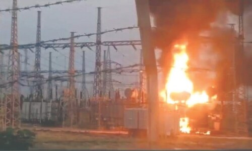 Blackout in Kohat as huge fire shuts grid station Blackout in Kohat as huge fire shuts grid station