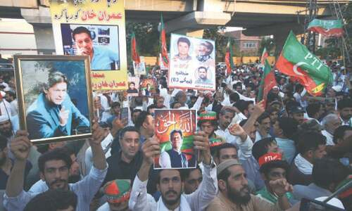PTI workers stage protests for release of Imran, others