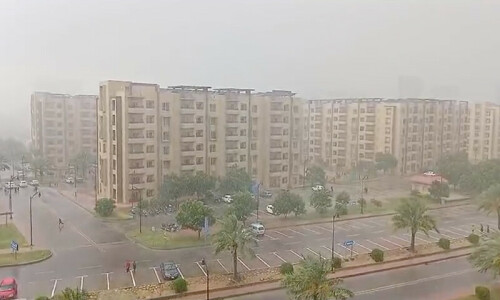 Parts of Karachi receive light scattering of rainfall